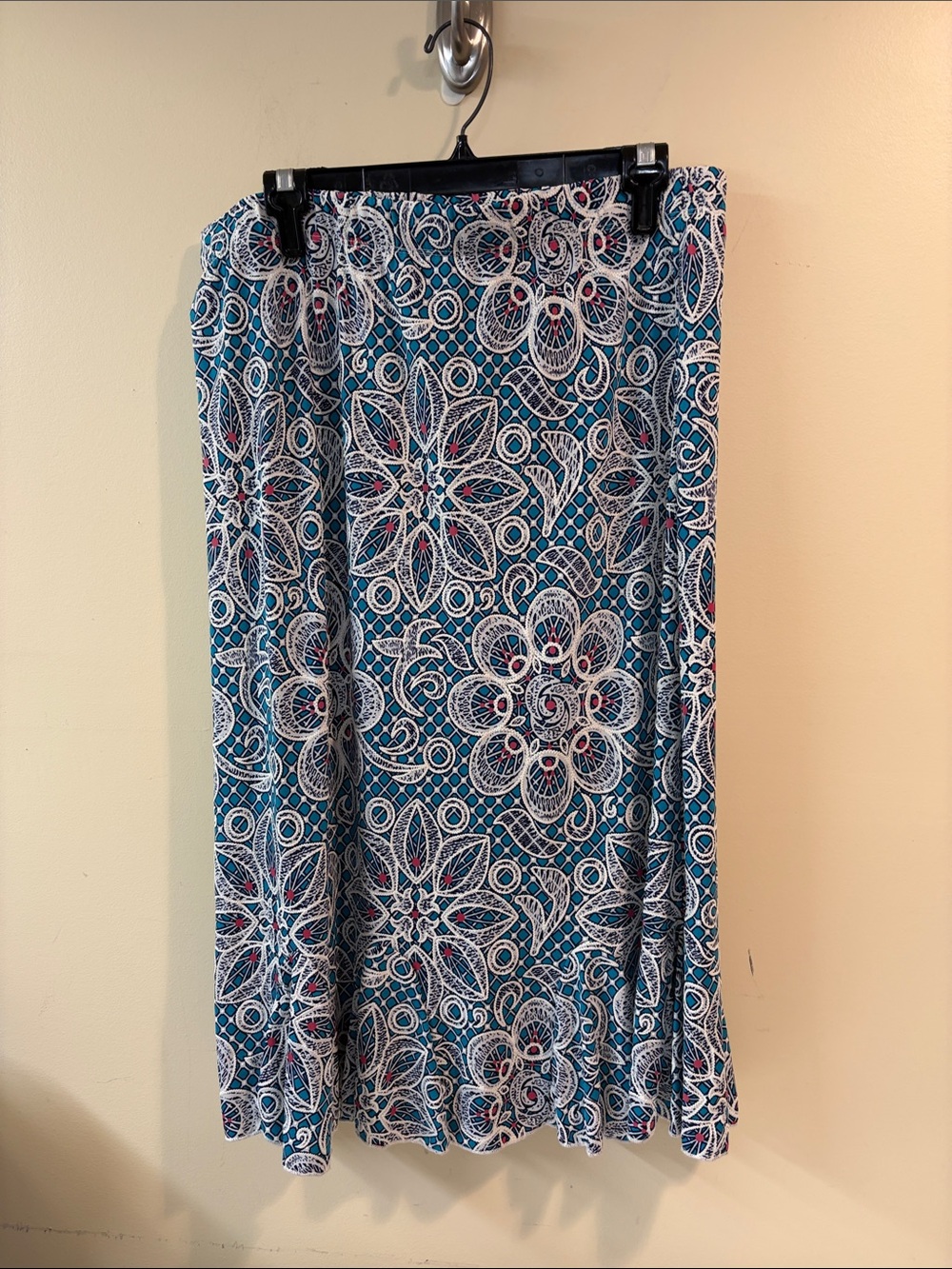 Blue Floral Print Women’s Skirt